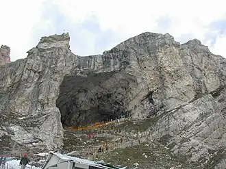 Amarnath Temple near Pahalgam is open only during summer months