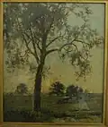 Kent landscape: Tree and Cattle, 1876. Oil on canvas.