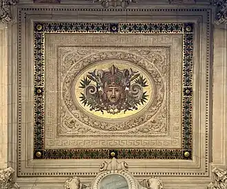 Neoclassical meander border on a ceiling of the Palais Garnier, Paris, by Charles Garnier, 1860–1875[10]
