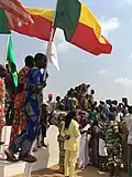 Flags flown in celebration of Fête du Vodoun in Ouidah (2017)