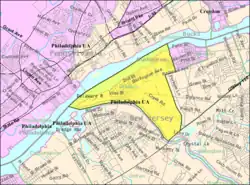 Census Bureau map of Delanco Township, New Jersey
