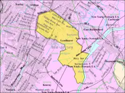 Census Bureau map of Lyndhurst, New Jersey