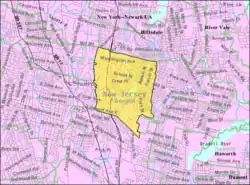 Census Bureau map of the Township of Washington, Bergen County, New Jersey