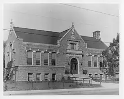 The former Central Avenue Branch of the Minneapolis Library, which stood from 1915 to 1972 before being razed to make way for a new building