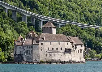 Chillon Castle and Motorway