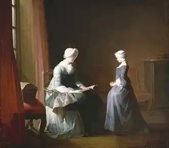 Jean-Baptiste-Siméon Chardin, The Good Education (c. 1753), 41.4 × 47.3 cm