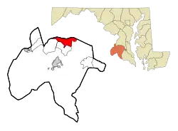 Location of Waldorf, Maryland