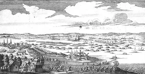 On the night of July 9, 1701, Charles XII crossed the Düna River north of Riga with his army and defeated a Saxon and Russian army under Steinau, who was encamped south of the river.