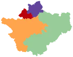 Cheshire showing four unitary authorities