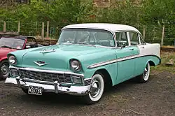 1956 Chevrolet Bel Air 4-door sedan. A base model with the base 216 I6.