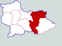 Location in Shangqiu