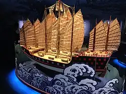 Model of a Chinese junk ship