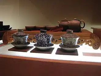 Image 44A classical Chinese tea set and three gaiwan. (from List of national drinks)