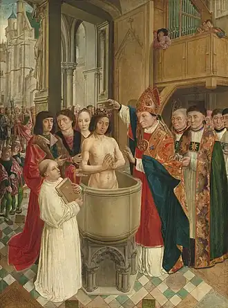 The baptism of Clovis I by Saint Remigius