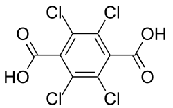 Skeletal formula of chlorthal