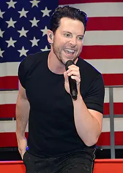 Mann performing at the 2019 4th of July celebration hosted by the United States Embassy in Berlin