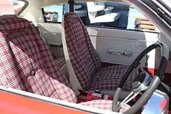 VJ Charger Sportsman tartan interior trim