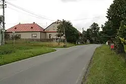 Crossroads in the centre of Cikháj