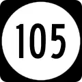 Iowa Highway 105 marker