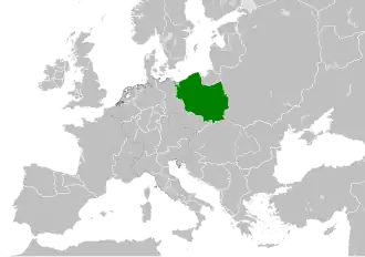 Duchy of Poland around the year AD 1000