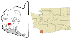 Location of Mount Vista, Washington