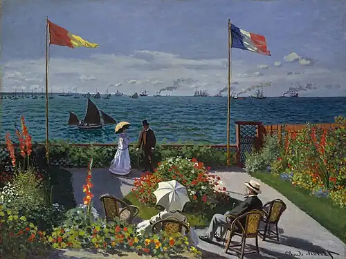 Garden at Sainte-Adresse ("Jardin à Sainte-Adresse"), 1867, Metropolitan Museum of Art, New York[68]