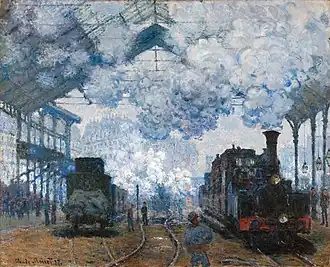 Claude Monet: Gare Saint-Lazare, l'arrivée d'un train, 1877, Fogg Art Museum