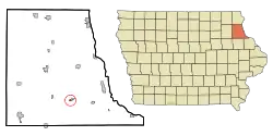 Location of Elkport, Iowa