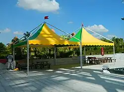 Frame tents made with PVC piping