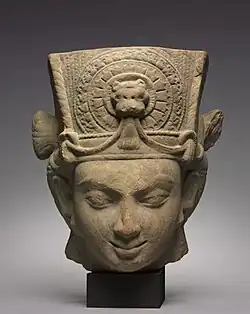 Head of Vishnu from Vidisha near Udayagiri, Central India, 4th century