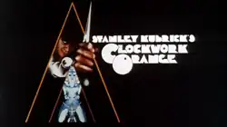 Poster displaying youth aiming arrow and text: "Stanley Kubrick's A Clockwork Orange"