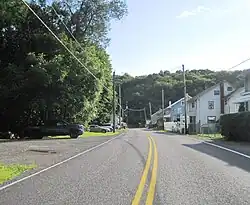 Westbound Hickory Road in Coal Run