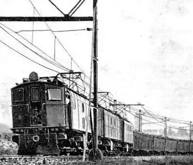 Class 1E triple-heading a coal train near Glencoe, c. 1945