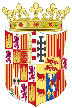 Coat of arms as queen consort and queen dowager (1505–1519)