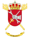 Coat of Arms of the 1st Armored Systems Maintenance Park and Center (PCMASA-1)