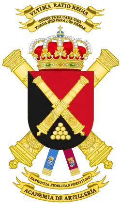 Coat of Arms of the Artillery Academy (ACART) Ornamented