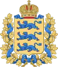 Coat of arms of the Governorate of Estonia, 1721–1918.