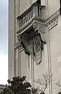 The Coat of Arms, below a balcony of the Campanile