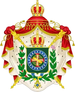 Imperial Coat of arms, complete version, design of the second reign (18 July 1840–1889). A simplified version was also used.