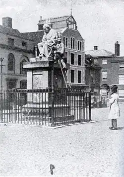 Photograph by Lucas of Johnson statue taken in 1859
