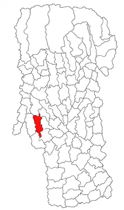 Location in Argeș County