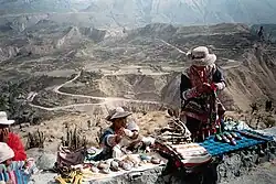 Souvenir sellers west of Maca