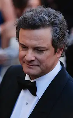 A photograph of Colin Firth at the 83rd Academy Awards in 2011