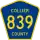 County Road 839 marker