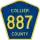 County Road 887 marker