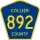 County Road 892 marker