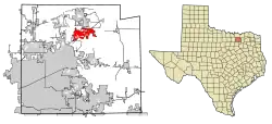 Location of Melissa in Collin County, Texas