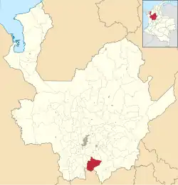 Location of the municipality of Abejorral in the Antioquia Department