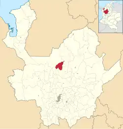 Location of the municipality and town of Briceño in the Antioquia Department of Colombia