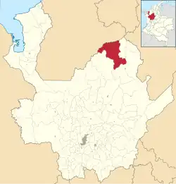Location of the municipality and city of Caucasia, Antioquia in the Antioquia Department of Colombia